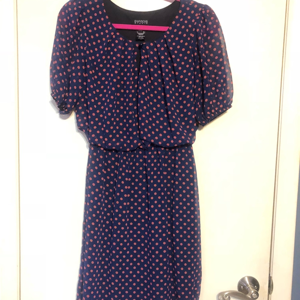 Purple and Pink Polka dot Dress